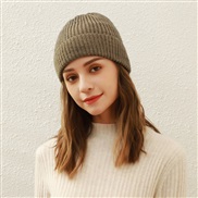 ( one size)pure color knitting hat woman Autumn and Winter Korean style knitting student all-Purpose woolen