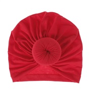 ( one size)(  bright red)color knitting cotton circle Baby hats occidental style child hat hedging