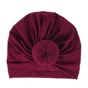 ( one size)(  Burgundy)color knitting cotton circle Baby hats occidental style child hat hedging