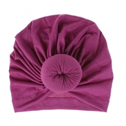 ( one size)(  purple )color knitting cotton circle Baby hats occidental style child hat hedging