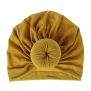 ( one size)(  yellow )color knitting cotton circle Baby hats occidental style child hat hedging