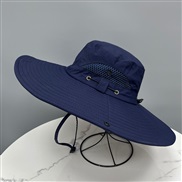 ( Navy blue)summer man hat Outdoor big Bucket hat sun hat sunscreen sun hat