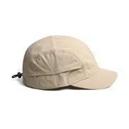(M56-58cm)( khaki) short man woman baseball cap summer pure color fashion draughty day Waterproof
