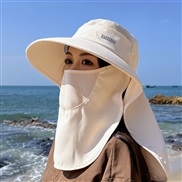 ( champagne)spring summer fashion Korean style sunscreen big shawl Bucket hat belt sun hat woman