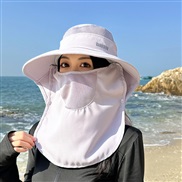 ( gray )spring summer fashion Korean style sunscreen big shawl Bucket hat belt sun hat woman