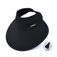 ( black)summer black big Shade sunscreen hat woman Outdoor fashion all-Purpose Korean style foldable sun hat