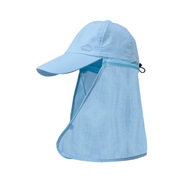 ( blue)summer sunscreen sun hat man Bucket hat Outdoor belt shawl baseball cap woman