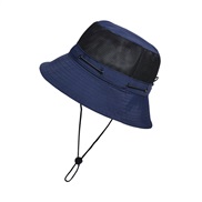 ( Navy blue)Bucket hat man summer Outdoor lady summer sunscreen sun hat draughty sun hat