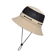 ( Beige)Bucket hat man summer Outdoor lady summer sunscreen sun hat draughty sun hat