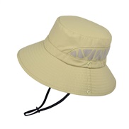 ( Beige)summer big sun hat occidental style man draughty Bucket hat Outdoor sunscreen sun hat