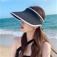 ( black )summer ultraviolet-proof Shade sunscreen big Seamless all-Purpose fashion hat woman