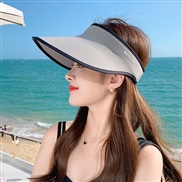 ( gray )summer ultraviolet-proof Shade sunscreen big Seamless all-Purpose fashion hat woman
