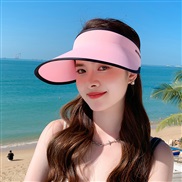 ( pink)summer ultraviolet-proof Shade sunscreen big Seamless all-Purpose fashion hat woman