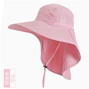 ( one size)(  light pink )man woman Outdoor sunscreen draughty Shade ultraviolet-proof Bucket hat shawl Outdoor