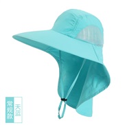 ( one size)( sky blue )man woman Outdoor sunscreen draughty Shade ultraviolet-proof Bucket hat shawl Outdoor