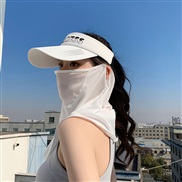 (M56-58cm)( white)sunscreen hat+ surface woman summer ultraviolet-proof draughty Shade