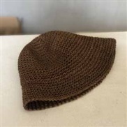 ( one size)( Brown)foldable handmade weave Bucket hat hat woman Korean style summer straw hat Sandy beach small fresh s