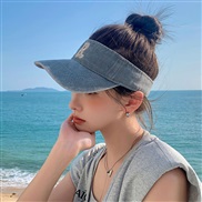 ( Adjustable54-59cm)( gray) hat retro jean woman summer leisure sport draughty sun hat spring