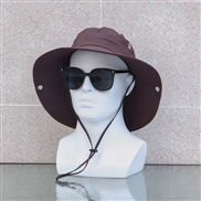 ( one size)( Brown)Waterproof summer Shade Bucket hat Outdoor ultraviolet-proof sunscreen sun hat man