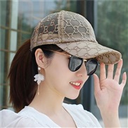 ( one size Adjustable54-60CM)(Gold)Korean style baseball cap woman summer thin style nets yarn draughty hat Outdoor Out