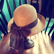 (M56-58cm)( khaki)straw hat woman summer sunscreen big all-Purpose sun hat Shade Korean style Sandy beach hat woman