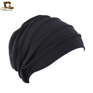 ( black)thick elasticity cotton hedging   leaf hat