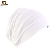 ( white)thick elasticity cotton hedging   leaf hat