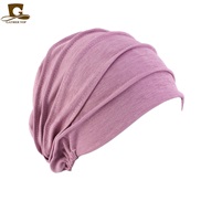 ( purple )thick elasticity cotton hedging   leaf hat
