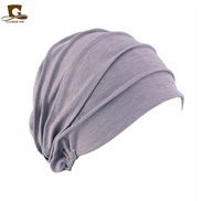 ( gray)thick elasticity cotton hedging   leaf hat