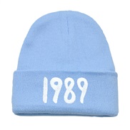 (M56-58cm)(sky blue ) occidental styllor wift knitting embroidery Word woolen Winter hedging