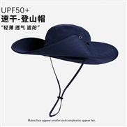 ( Navy blue)Outdoor Bucket hat woman spring summer ultraviolet-proof sunscreen Cowboy man
