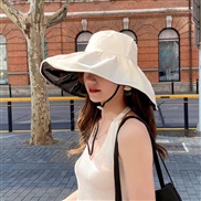 ( apricot)summer ultraviolet-proof sun hat woman black all-Purpose sunscreen Bucket hat Outing sun hat