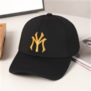 ( Adjustable)( black + yellow  gold )hat Korean style summer Shade WordY baseball cap woman lovers sunscreen cap man