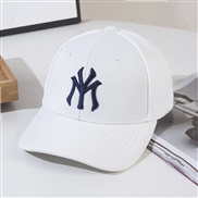 ( Adjustable)( white+ Dark blue)hat Korean style summer Shade WordY baseball cap woman lovers sunscreen cap man