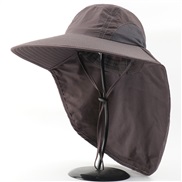 ( one size)( Dark gray)man woman Outdoor sunscreen draughty Shade ultraviolet-proof Bucket hat shawl Outdoor