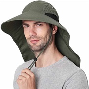 ( Army green)Outdoor hat summer shawl Bucket hat man sun hat