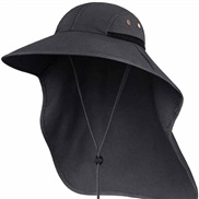 (Dark gray)Outdoor hat summer shawl Bucket hat man sun hat