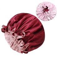 ( Red wine)Double layer silk color woman long