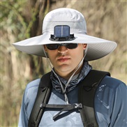 ( Adjustable)( light gray+)big wind hat summer Outdoor man sun big wind Shade sunscreen