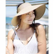 ( Beige )summer sun hat Korean style woman big sunscreen sun hat foldable straw hat