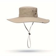 ( khaki)big sun hat man spring summer big sunscreen Bucket hat all-Purpose Outdoor hat