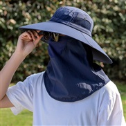 ( Navy blue+)Bucket hat man summer sun hat Outdoor draughty big sun hat