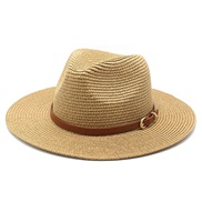 ( khaki)occidental style straw hat woman man woman spring summer fashion sun sunscreen sun hat