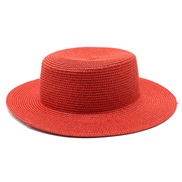 ( red) color straw hat woman summer samll Sandy beach hat sun hat