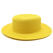 (M56-58cm)( yellow) color straw hat woman summer samll Sandy beach hat sun hat