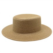 (M56-58cm)( khaki) color straw hat woman summer samll Sandy beach hat sun hat