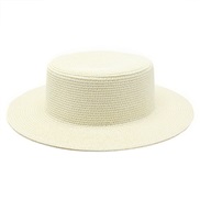 (M56-58cm)( white) color straw hat woman summer samll Sandy beach hat sun hat