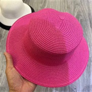 (M56-58cm)( rose Red) color straw hat woman summer samll Sandy beach hat sun hat