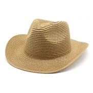 ( khaki)spring summer straw hat Cowboy spring summer thin style watch-face Sandy beach hat