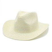 (M56-58cm)( while )spring summer straw hat Cowboy spring summer thin style watch-face Sandy beach hat